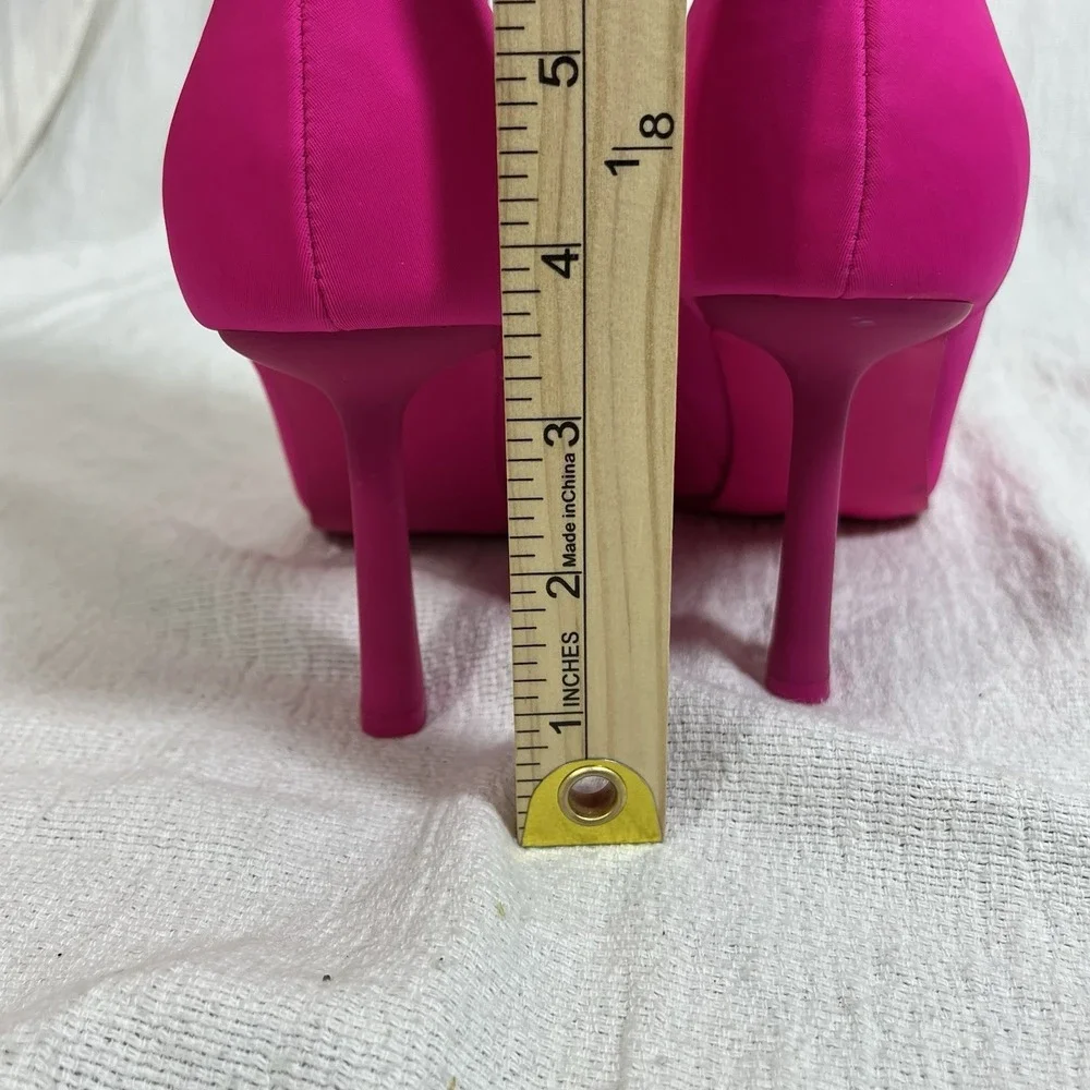 STEVE MADDEN Womens Pink Stretch Pointed Toe Zip-Up Booties 8.5 M Boots Mob Wife